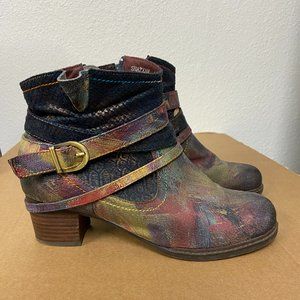 Spring Step L'Artiste Shazzam Booties, size 10 womens